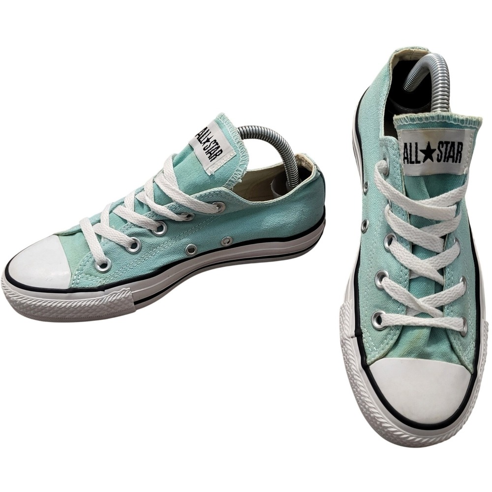 Converse Chuck Taylor All Star Low Top Mint Green Canvas Sneakers Womens 6